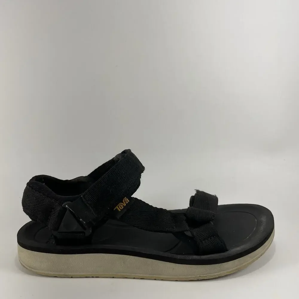 Teva Universal Premier Strappy Active Sandals Womens Size 6 Black Wedge Sole